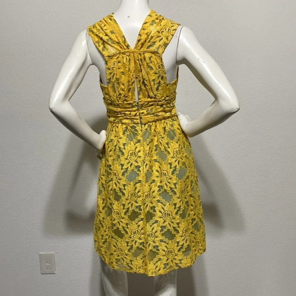 Anthropologie Plenty by Tracy Reese Yellow Lace Niki Dress - Picture 5 of 10